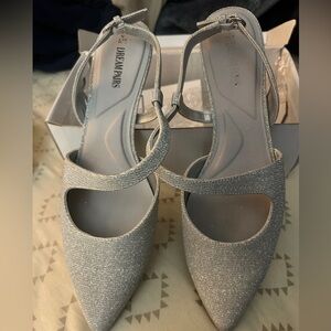 Dream Pair Silver low heeled shoes